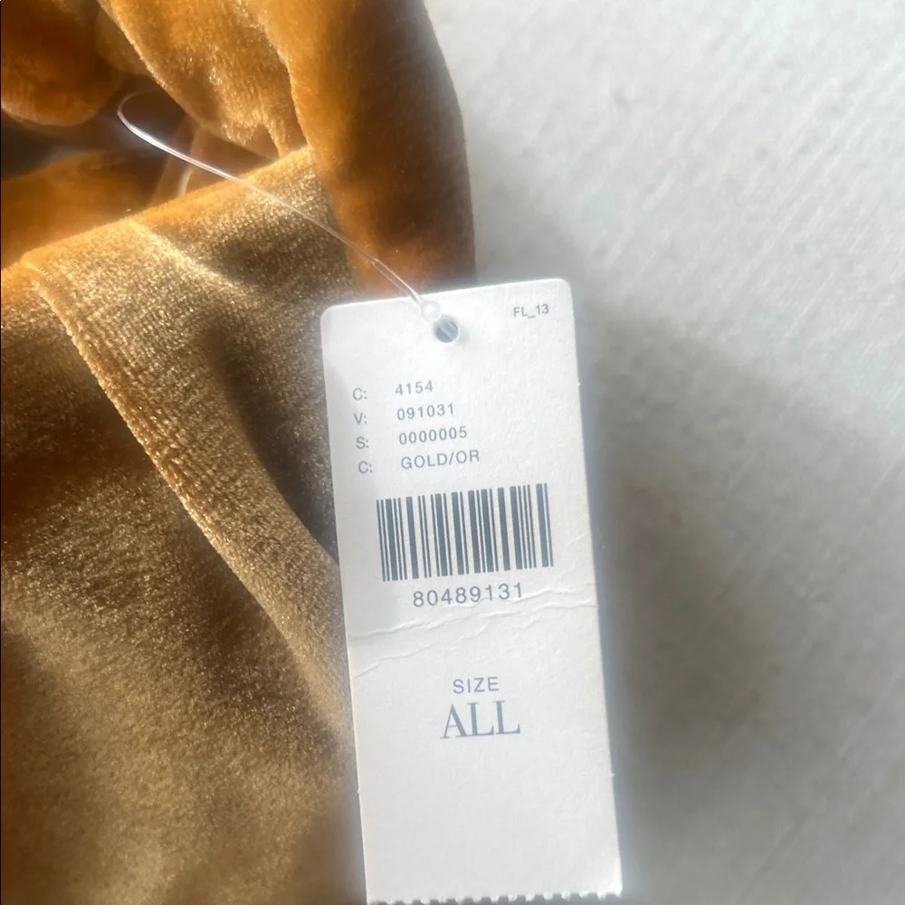 Anthropologie Velvet Knot Handle Bag - Tan